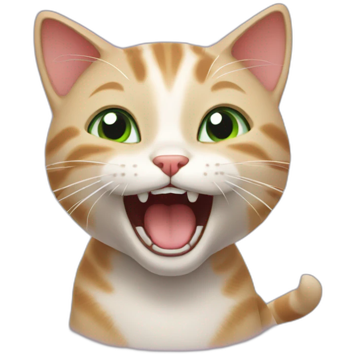 Kitty with loud laughter emoji