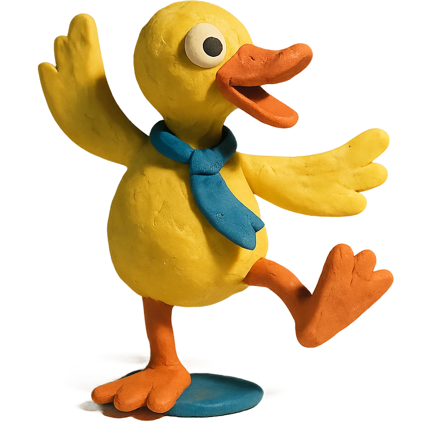 dancing duck for a duck race emoji