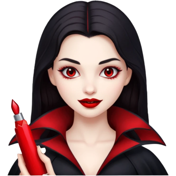 Girl vampire with a seductive smile emoji