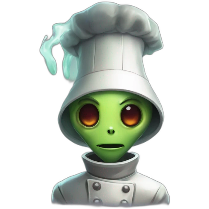 alien chef scifi roguelike rpg style inspired by slay the spire digital art emoji
