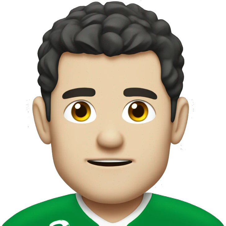 Cartoon Johnny Sexton in an Irish rugby jersey emoji