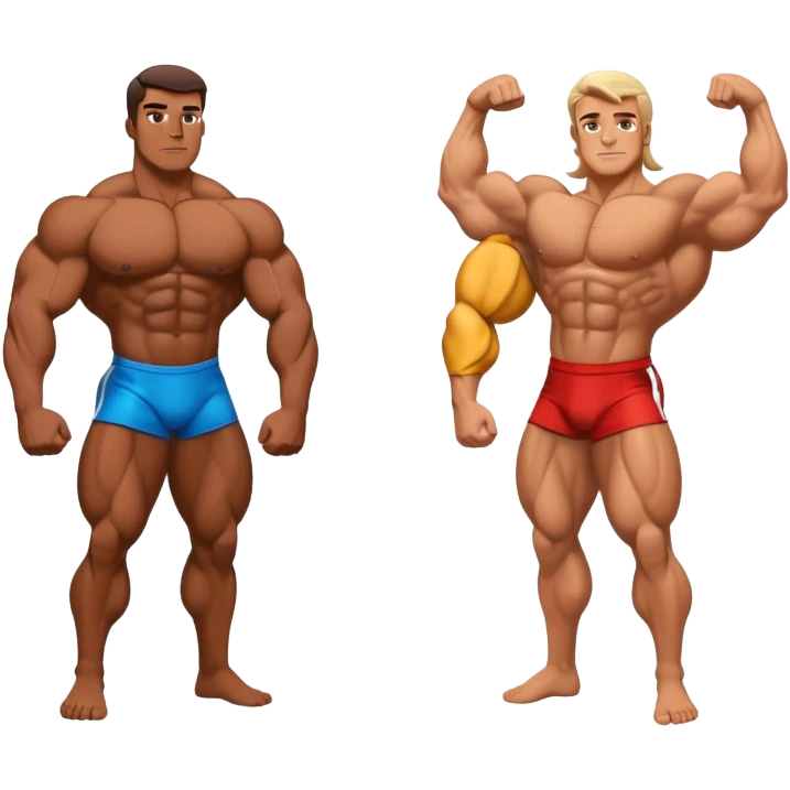 bodubuilders posing on stage emoji