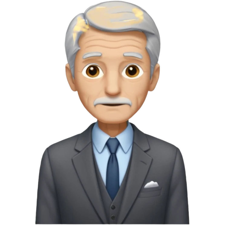 skinny old man looking rich emoji