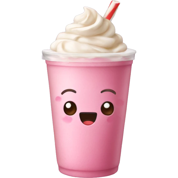 Pink frappe emoji