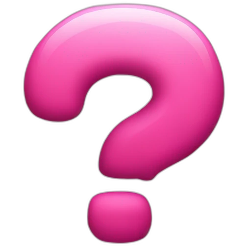 question symbol pink color emoji