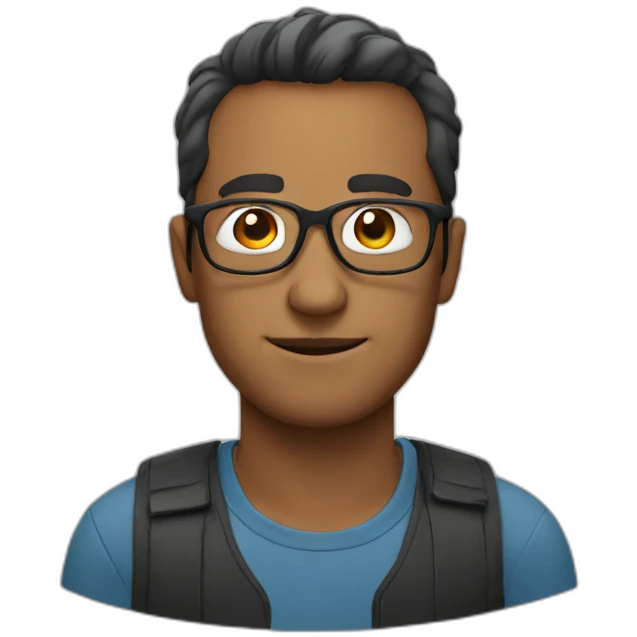 man with glasses emoji