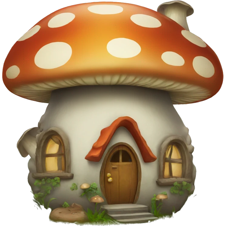 Mushroom house emoji