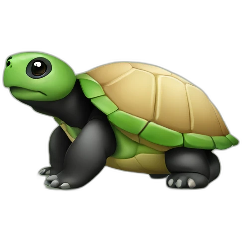 Tortue sur panda emoji