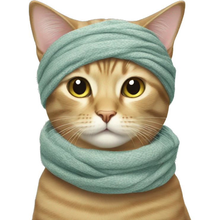 cat with scarf on the head emoji