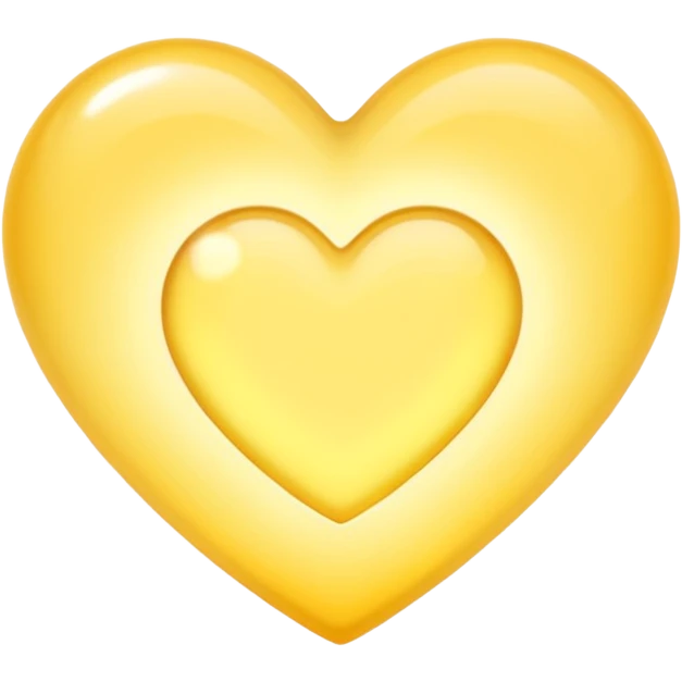 white heart with a soft yellow glow emoji