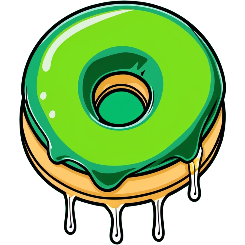 a green slimy donut emoji