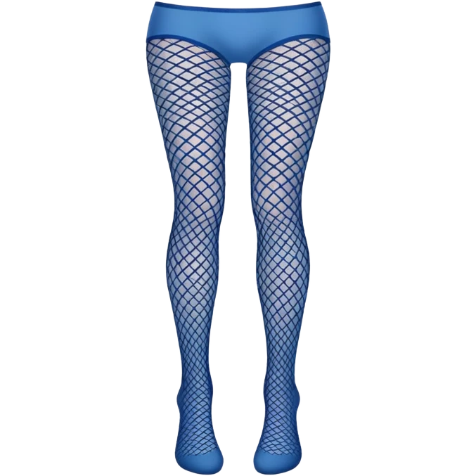 Blue fishnet tights emoji