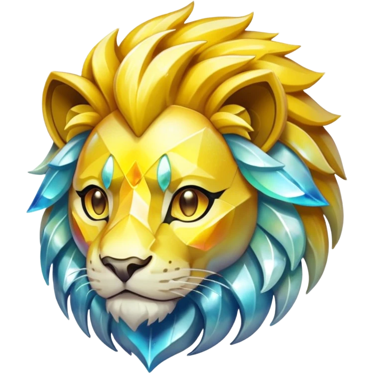 glitter yellow and white pokemon crystal light lion emoji