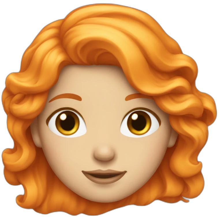 wavy-orange-hair-white-girl emoji