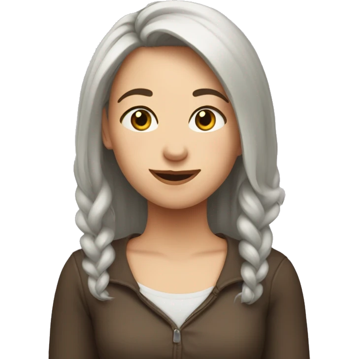 Девочка с пучком emoji