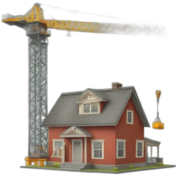 crane builds a house emoji