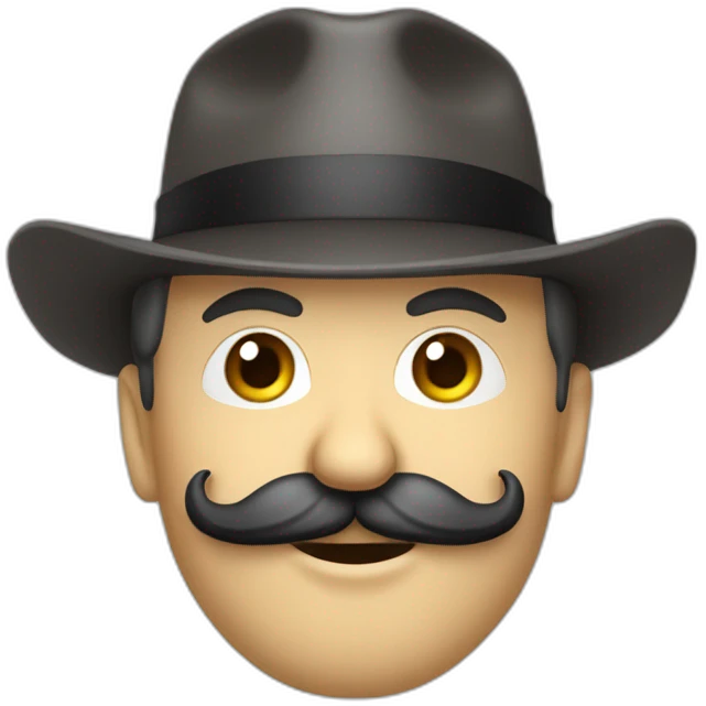 Dictateur avec une moustache très fine au dessous de la bouche emoji