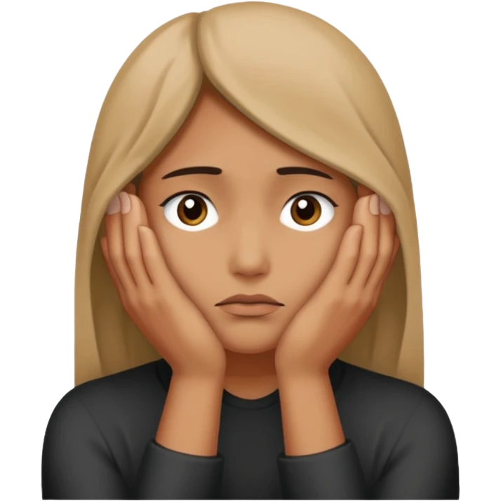 Tapando media cara con la mano con cara de pena  emoji