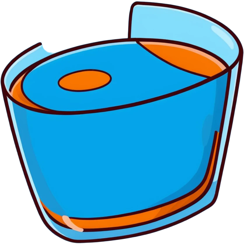 wobbly orange jello slice with translucent gelatin texture emoji
