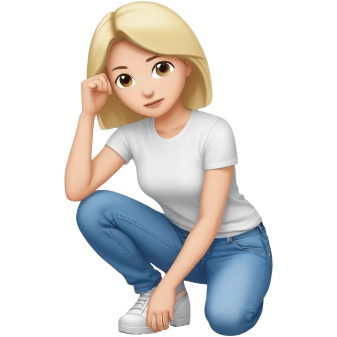  woman crouching emoji