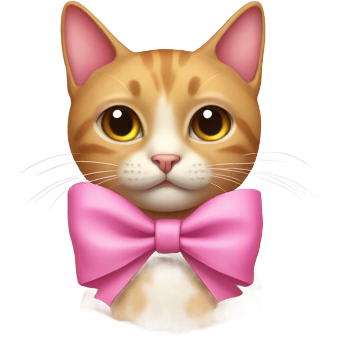 cat with a pink bow emoji