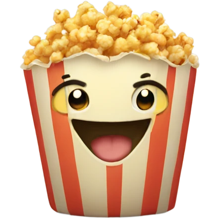Smiling popcorn  emoji