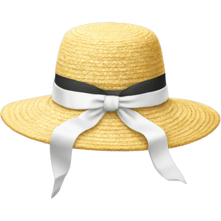 sun hat with a white ribbon  emoji