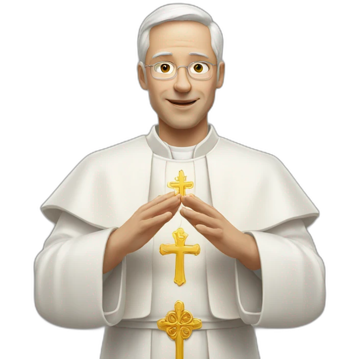 White Priest who blesses with hands emoji