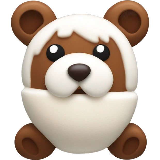 Bear-shaped marshmallows emoji