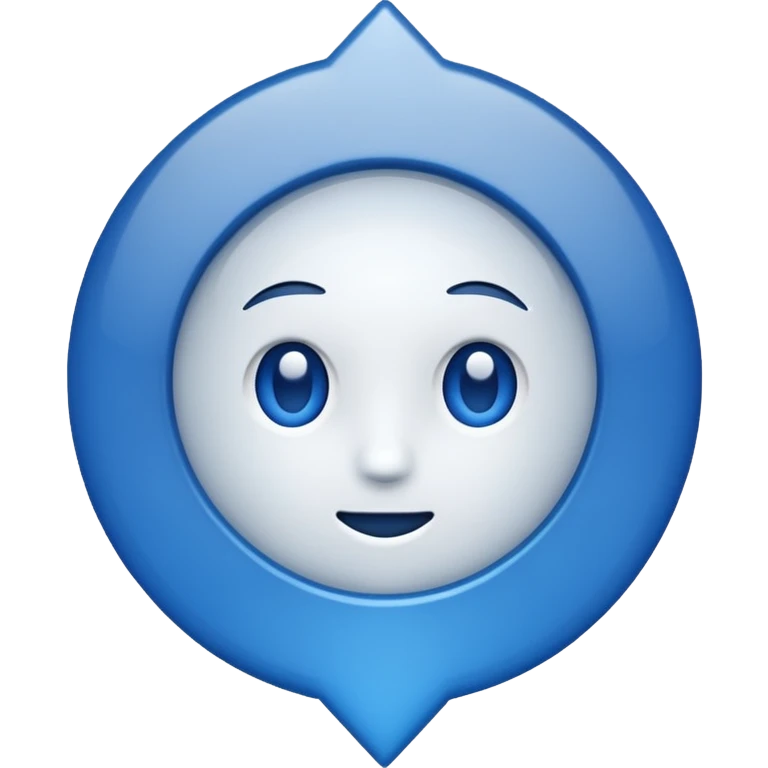 Point blue emoji