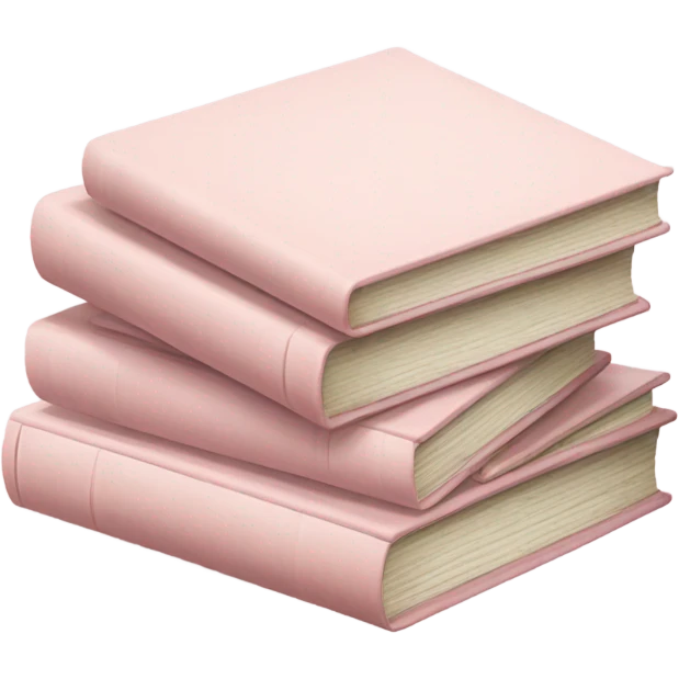Stack of pale pink books emoji