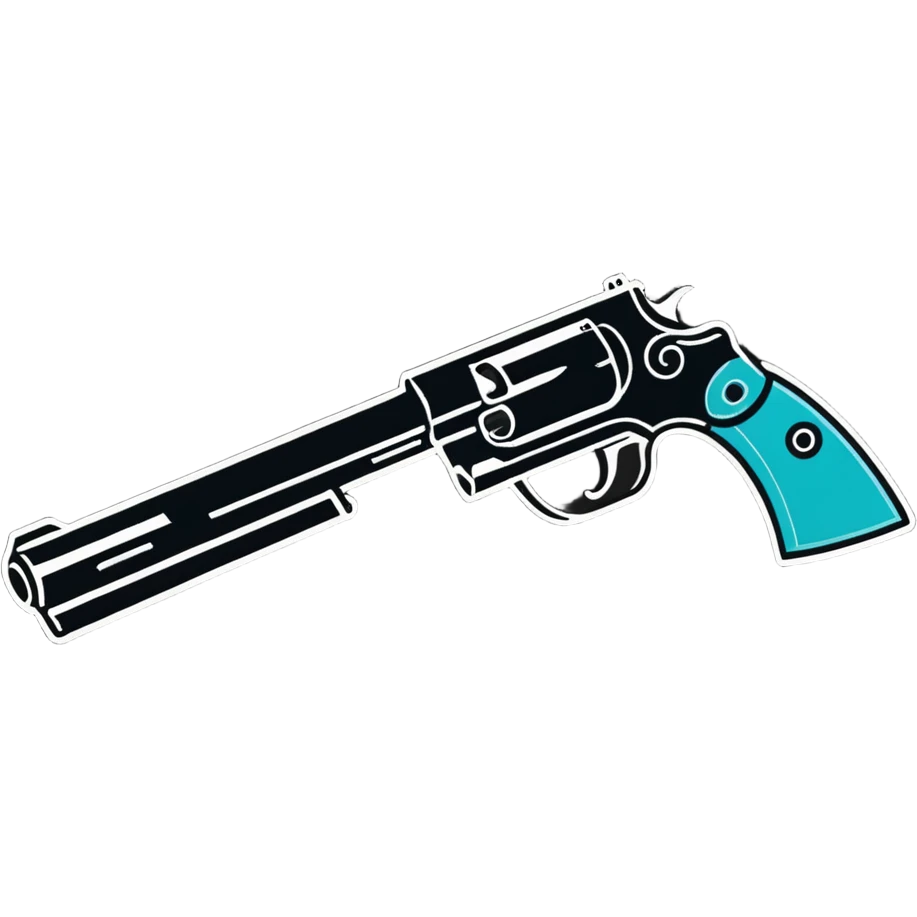 Old time western with Double gun in bold letters emoji