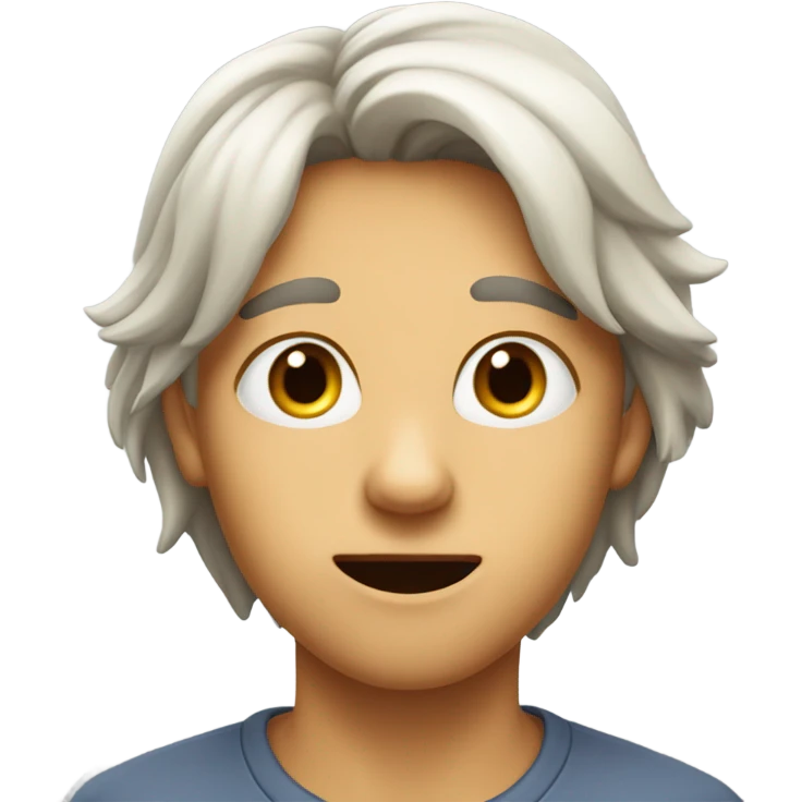 A person mewing emoji