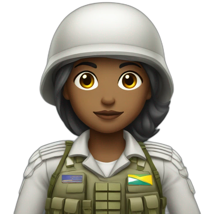 white soldier girl brazil emoji