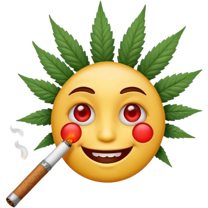Emoji qui fume un joint  emoji