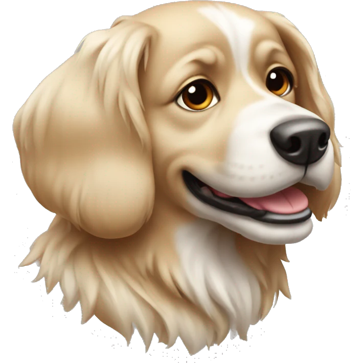 Dog with brilliant  emoji