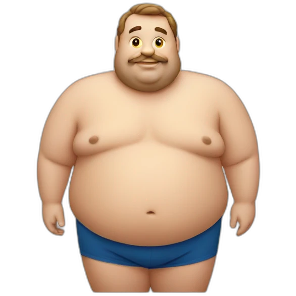 a fat man emoji