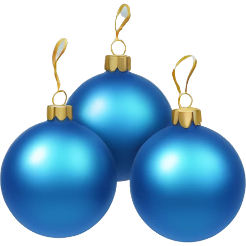 Christmas three with blue spheres  emoji