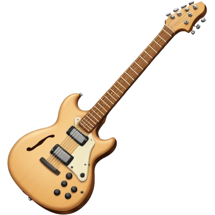 wooden electro guitar emoji