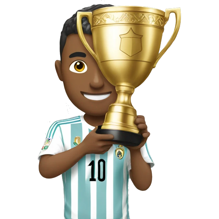 Ronaldo holding the holding cup emoji