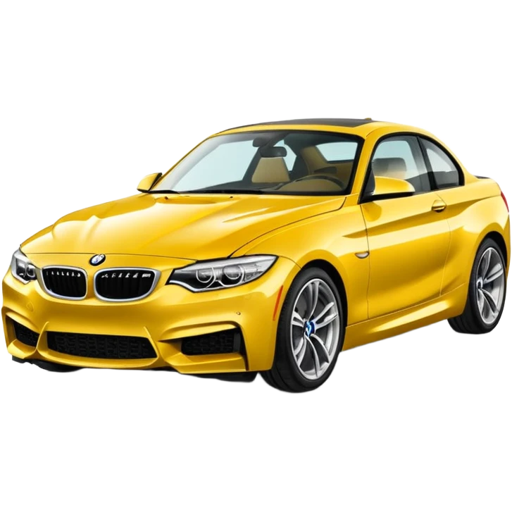 yellow BMW car emoji