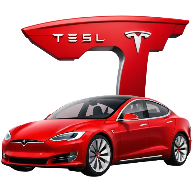 Tesla Model S - Tesla (Model Year: 2022) (Iconic colour: Red) emoji