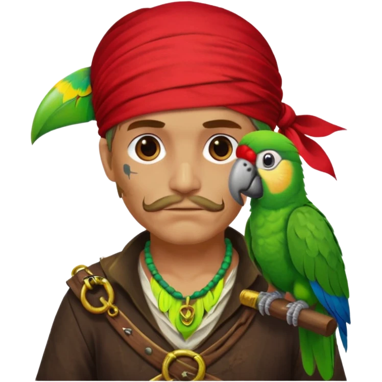 pirate and parrot emoji