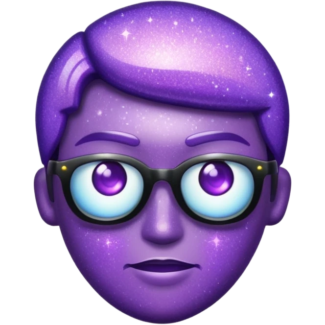 Purple Glitter Symbol of Manager emoji