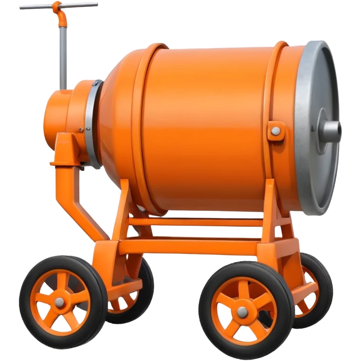 small orange concrete mixer (not a truck) emoji