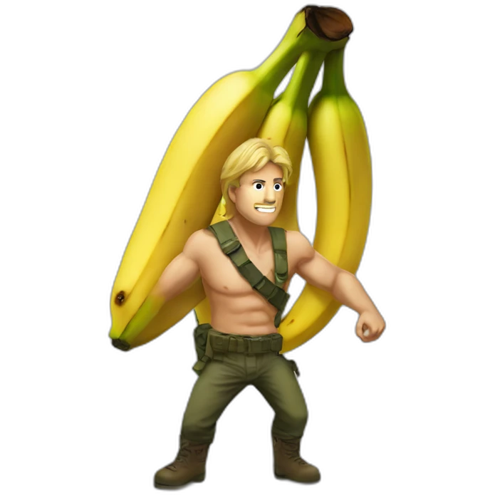 Banana Rambo emoji