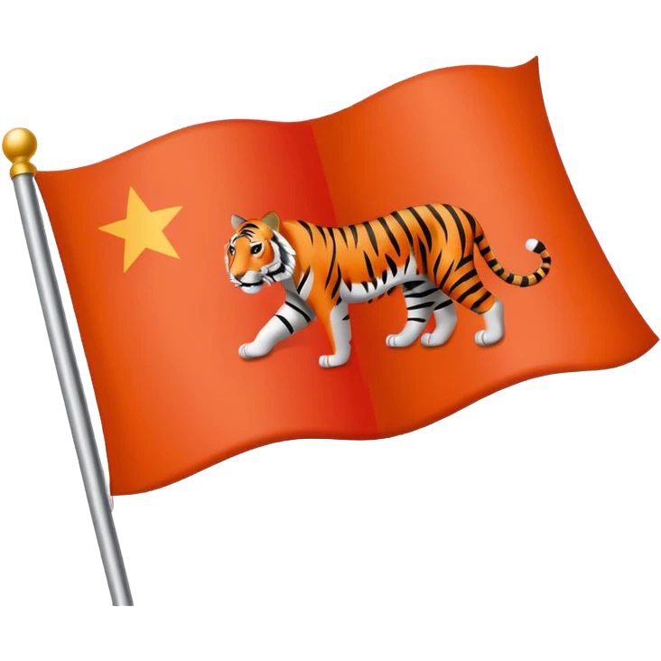 Morocco flag star replaced by tiger emoji