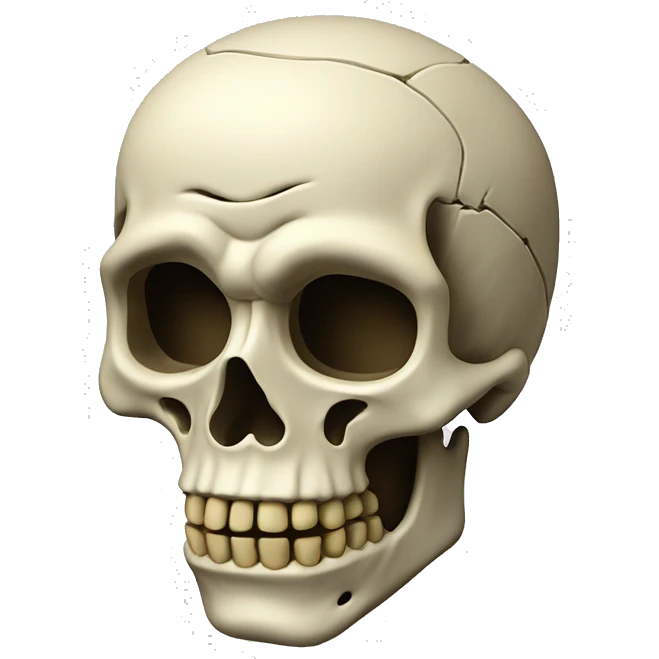Coolen skeleton head der gruselig ist  emoji