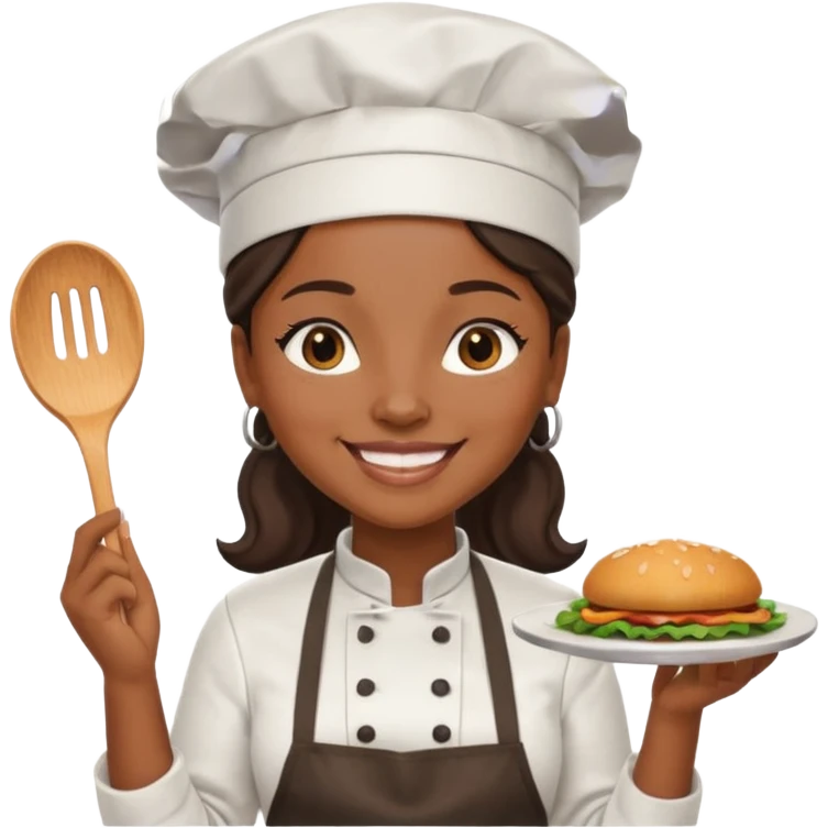 Food Truck Chef black woman emoji