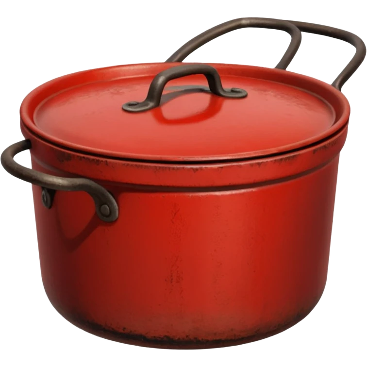 cooking pot red   emoji